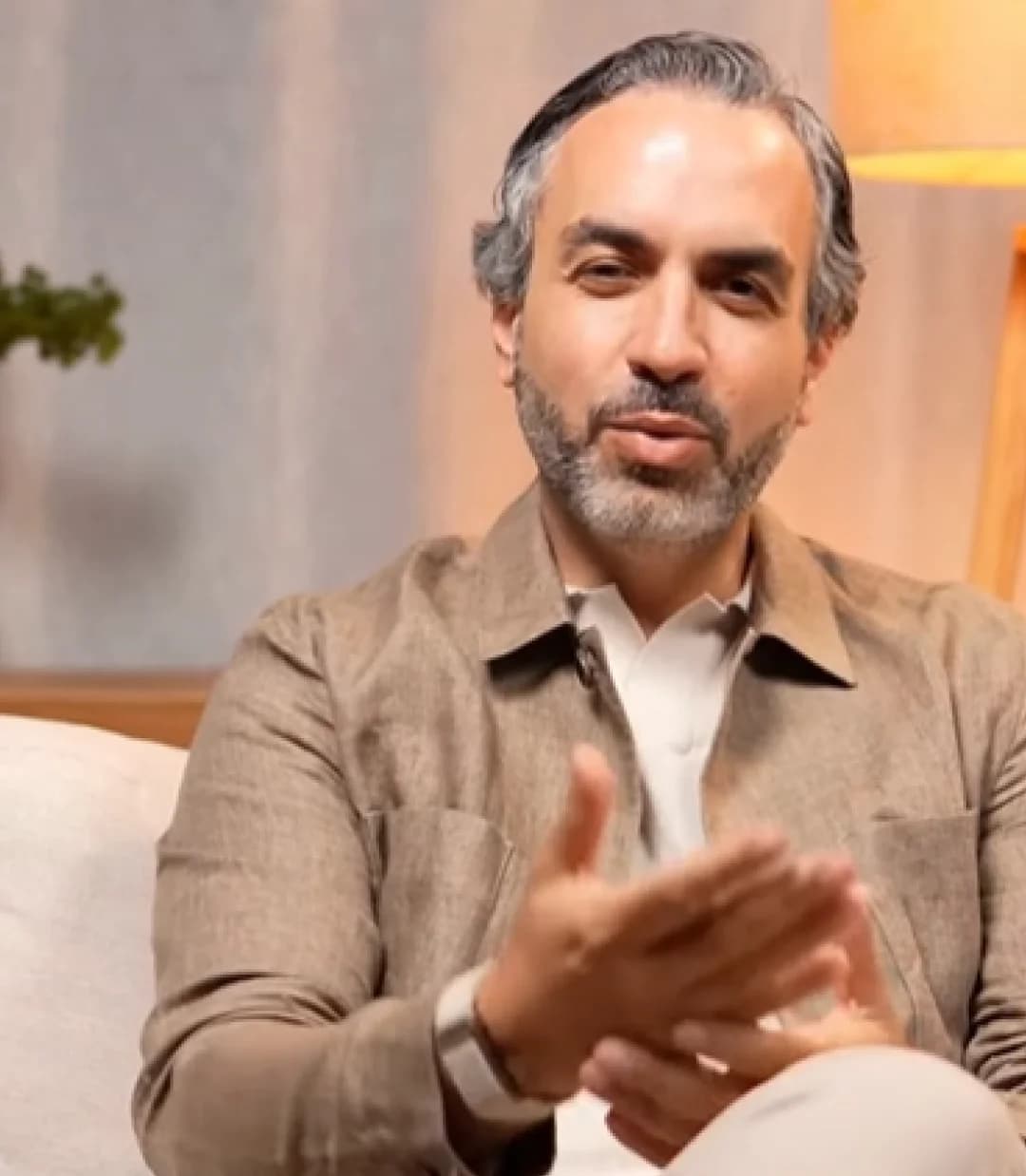 Professional branded podcast studio setup for corporate communication